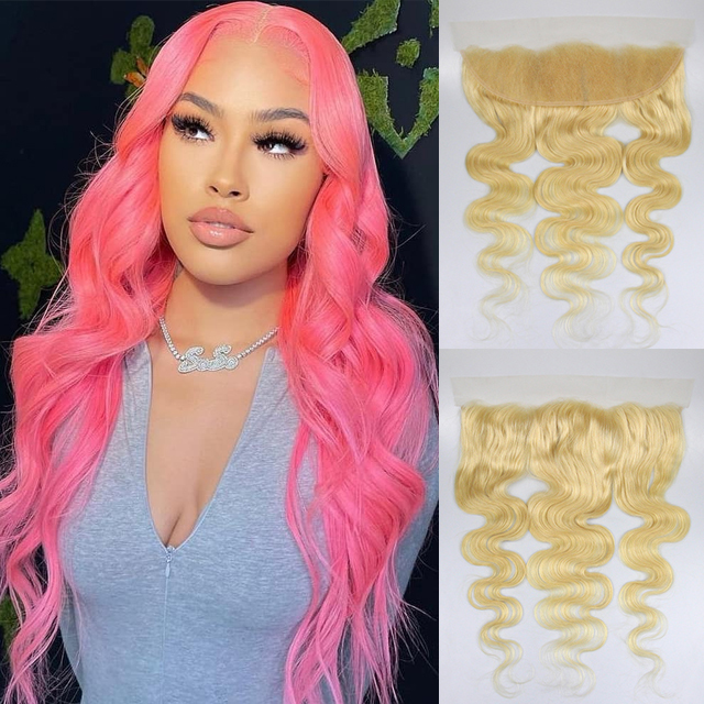 #613 Blonde 13x4 HD/Transparent Lace frontal 100% Virgin Human Hair Berrys Fashion Hair