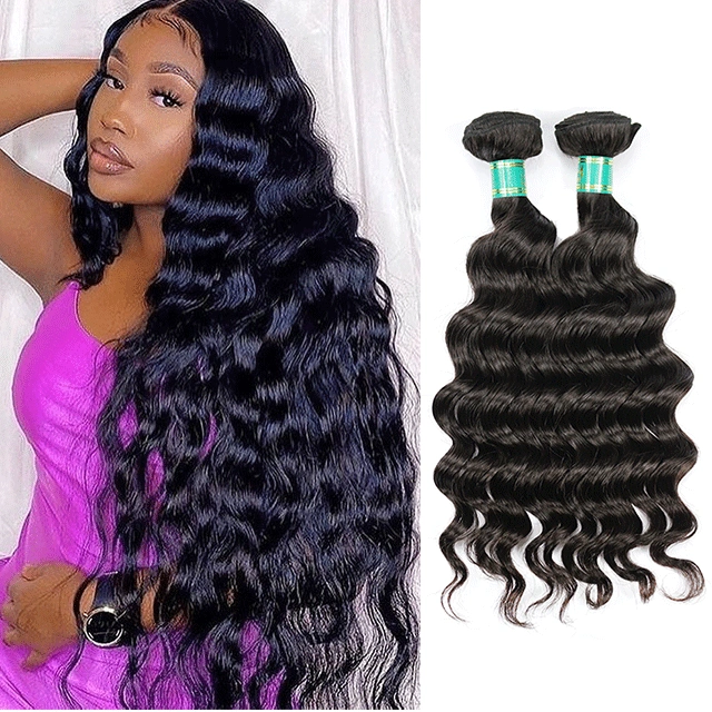 Yellow Band Top Quality Big Deep wave&Water wave 100% Human Virgin Hair