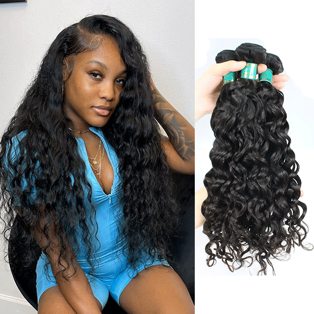 Yellow Band Top Quality Big Deep wave&Water wave 100% Human Virgin Hair