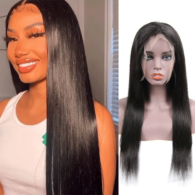 HD/Transparent Lace 13*4 Frontal Wigs Yellow Band 100% Virgin Hair Straight Hair Wigs 10-40inch Berrys Fashion Hair