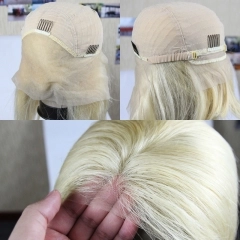 Short Bob Straight MDF 613 Blonde 13x4 Lace Frontal Wigs PrePlucked Brazilian Virgin Lace Front Human Hair Wigs For Women