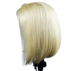 Short Bob Straight MDF 613 Blonde 13x4 Lace Frontal Wigs PrePlucked Brazilian Virgin Lace Front Human Hair Wigs For Women