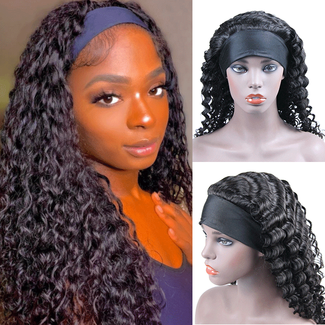 New Arrival Brazilian Loose/Deep Wave 100% Human hair 10-20 Natural Hairline Headband Wigs Berrys Fashion Hair