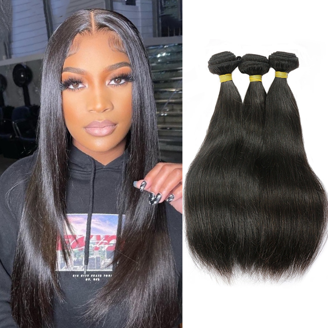 Sliver Band 100% Remy Human Hair Brazilian Straight Hair Very Soft No Tangle No Shedding 3pcs/lot