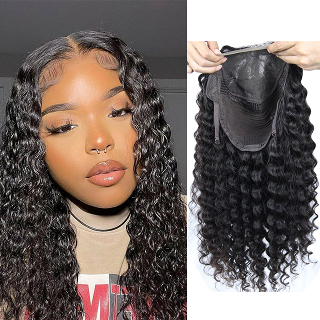 100% Virgin Hair 4*4  5*5 Lace Closure Wig deep wave  For Women Black Color Brazilian 150% Density Customized Lace closure Wigs Berrys Fashion