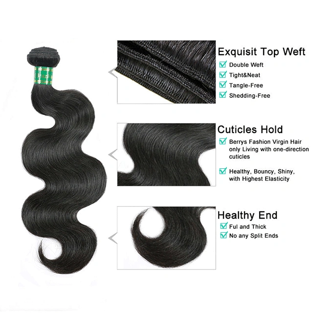 Indian Yellow Band Top Quality Body Wave 100% Human Virgin Hair