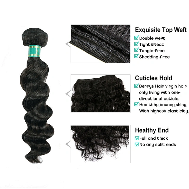 Indian Yellow Band  Loose wave Top Quality 100% Human Raw Hair