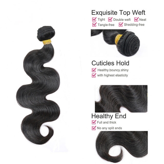 Maylaysian Body Wave Raw Hair 3PCS/ Lot with High Quality 100% Virgin Human Hair, can Be Dyed, Bleached Berrys Fashion Raw Hair