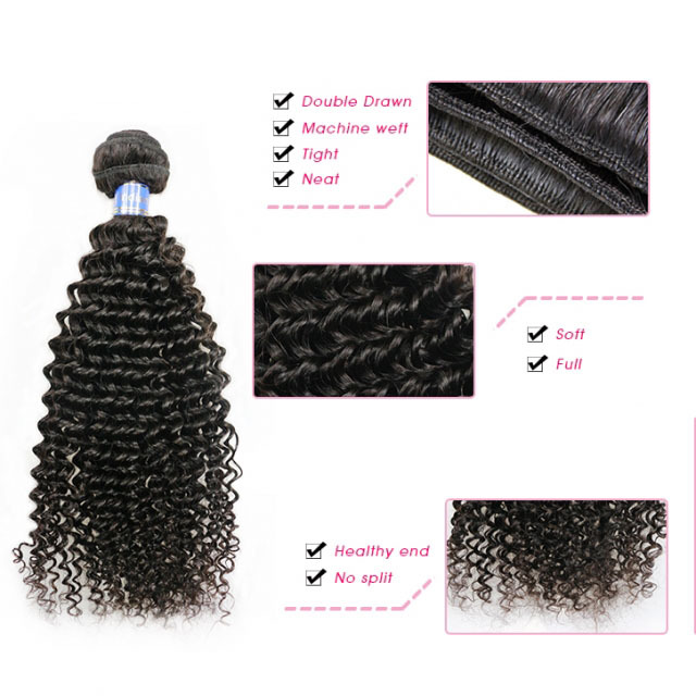 Peruvian Kinky Curly Raw Human Hair 3pcs/lot 100% Unprocessed Virgin Hair Extension