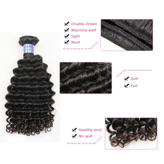 Peruvian Deep wave Raw Hair 3PCS/ Lot with High Quality 100% Virgin Human Hair, can Be Dyed, Bleached Berrys Fashion Raw Hair