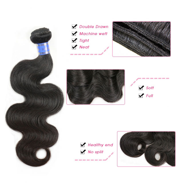 Peruvian Body wave Raw Hair 3PCS/ Lot with High Quality 100% Virgin Human Hair, can Be Dyed, Bleached Berrys Fashion Raw Hair