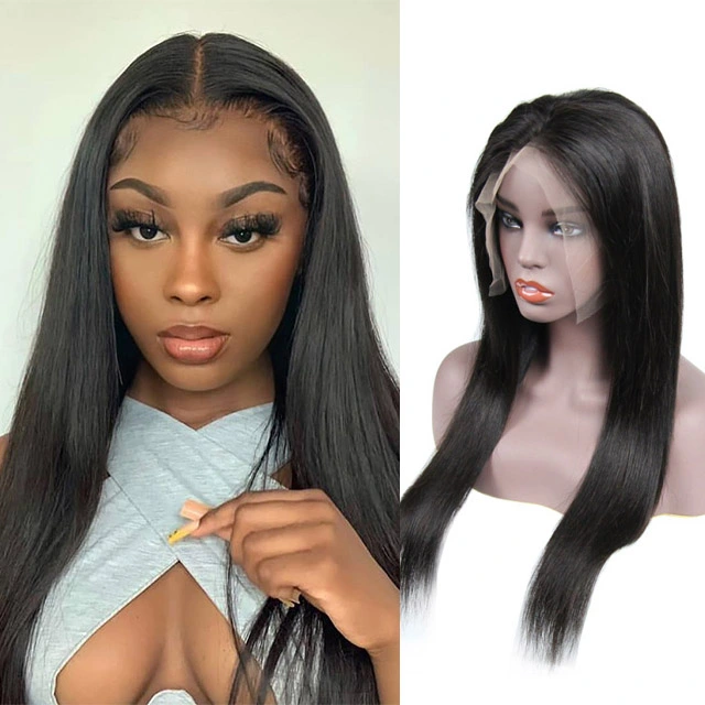 HD Lace Wig Brazilian Virgin Hair Straight 13x6 Lace Frontal Human Hair Wigs Pre Plucked Natural Hairline With Baby Hair