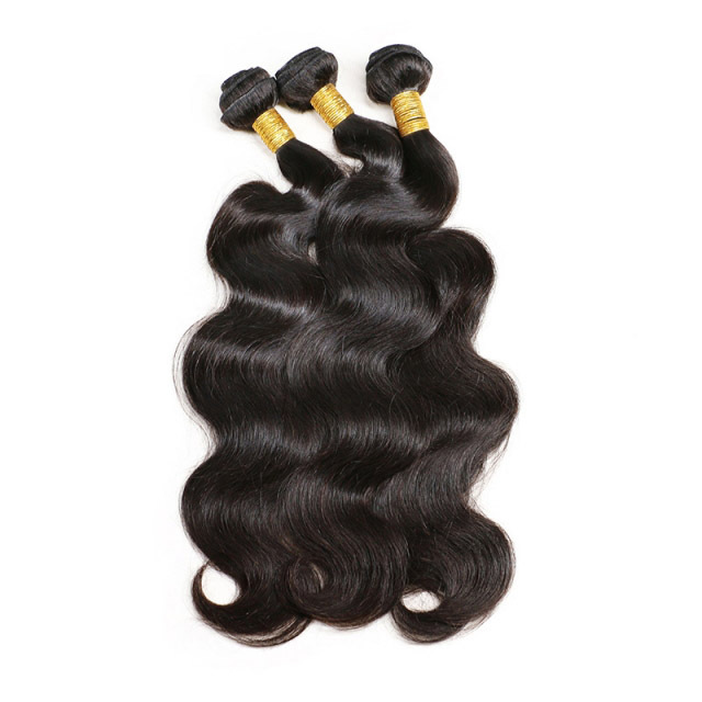 Brazilian Body Wave 100% unprocessed Raw Human Hair Extensions 10-30 inch  Berrysfashion Hair Free Shipping 1B Natural Black Color