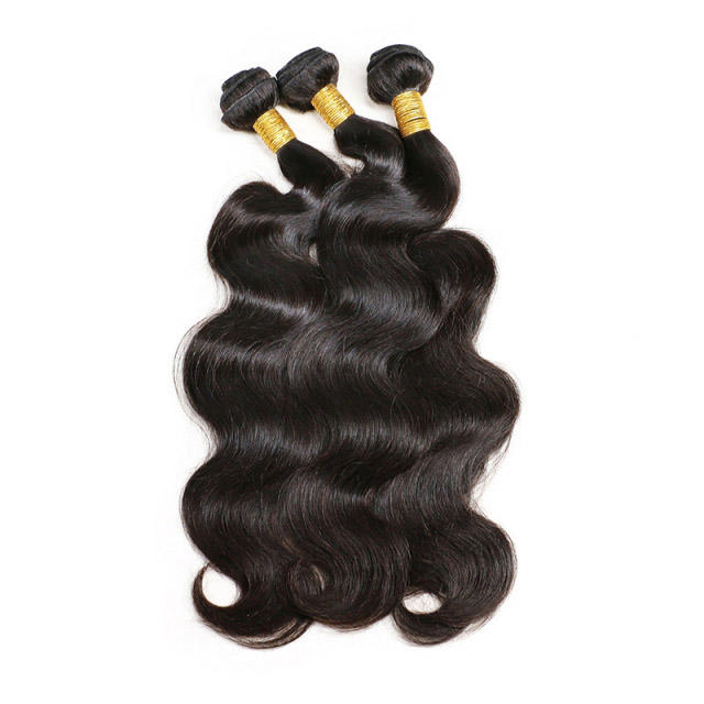 Brazilian Body Wave 100% unprocessed Raw Human Hair Extensions 10-30 inch  Berrysfashion Hair Free Shipping 1B Natural Black Color