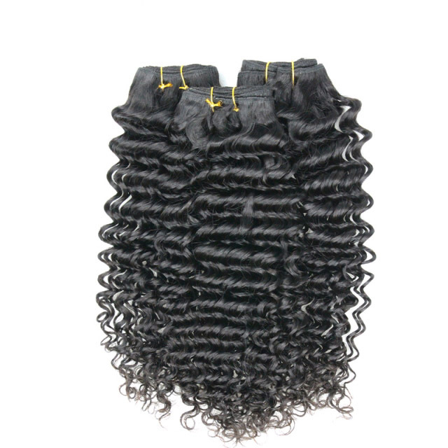 Brazilian Deep Curly 3pcs/lot 100% Unprocessed Raw Human Hair Bundles Natural Color Double Weft Hair extensions Berrys Fashion Hair