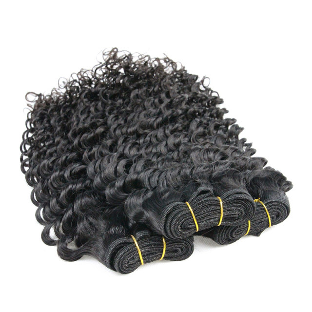 Brazilian Deep Curly 3pcs/lot 100% Unprocessed Raw Human Hair Bundles Natural Color Double Weft Hair extensions Berrys Fashion Hair