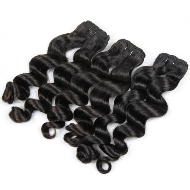 Brazilian Loose Wave Hair 3 Bundles Virgin Human Hair 1B Natural Black Color Raw Hair Extension