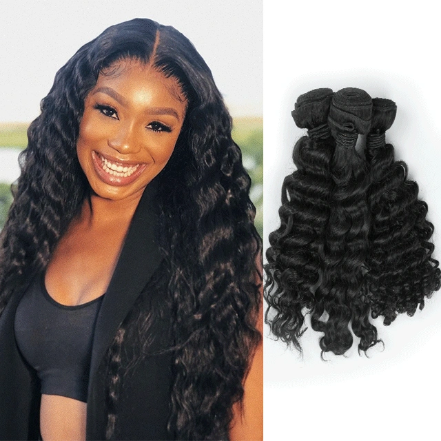 Berrysfashion Hair Atlanta New Store Mix Donors Human Virgin Hair 3pcs Bundles Deep Wave -Fast Shipping Hair