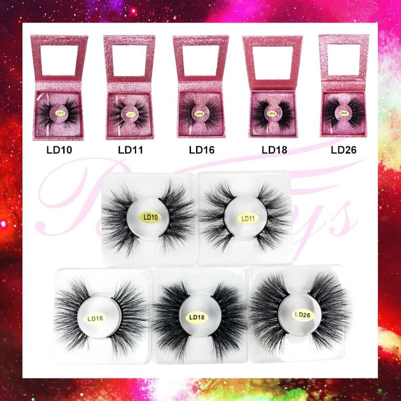 Berrysfashion New Style Private Label Korean Soft Lashes Super Fluffy 25mm 3D Faux Mink False Eyelash
