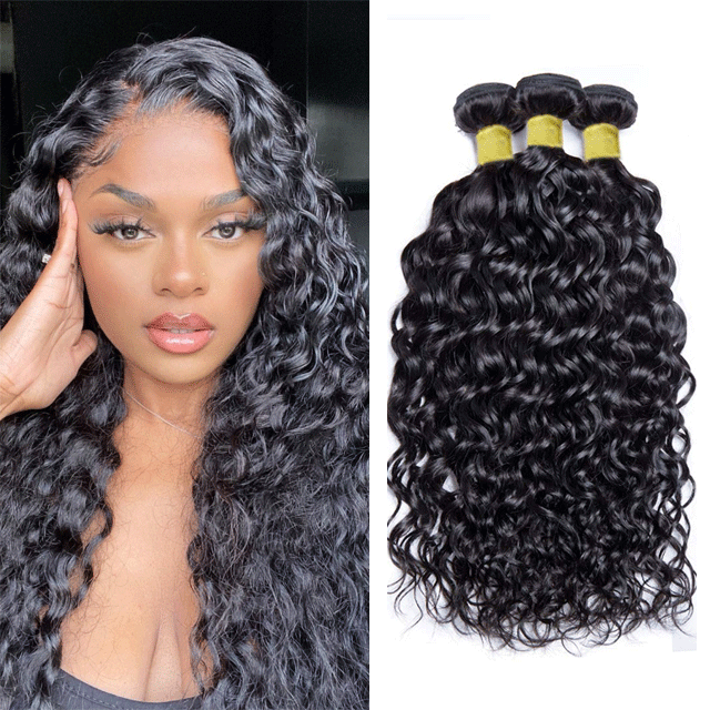 Yellow Band Water Wave 100% Virgin Human Hair High Quality , Can Be ...