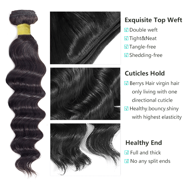 Yellow Band Big Deep Wave 100% Virgin Human Hair High Quality , Can Be Dyed, Bleached Berrys Fashion VIrgin Hair(China Hair)