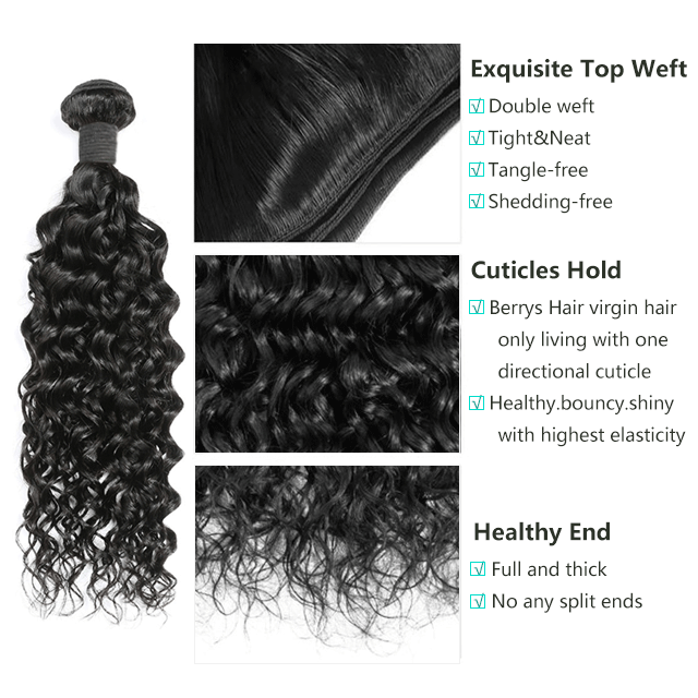 Malaysia Red Band Raw Hair Bundles Water Wave Human Hair High Quality