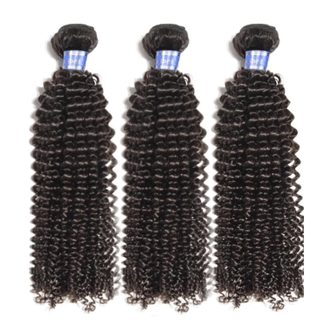 Indian Yellow Band Virgin Hair Bundles Kinky Curly Human Hair High Quality