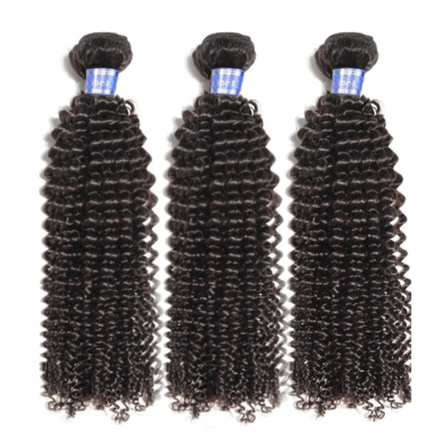Indian Yellow Band Virgin Hair Bundles Kinky Curly Human Hair High Quality