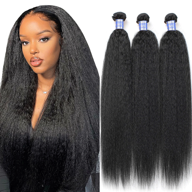 Indian Yellow Band Virgin Hair Bundles Kinky Straight Human Hair High Quality