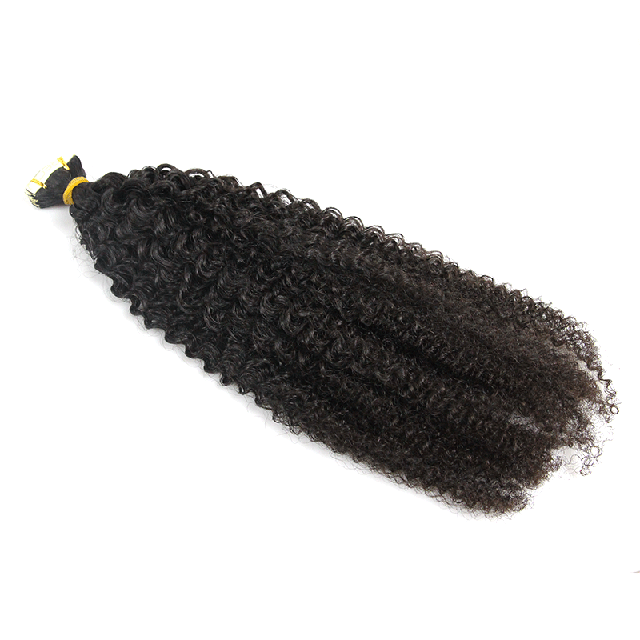 hair exetension tape hair 100% virgin hair exetenstions 20pcs(50g) Kinky Curly