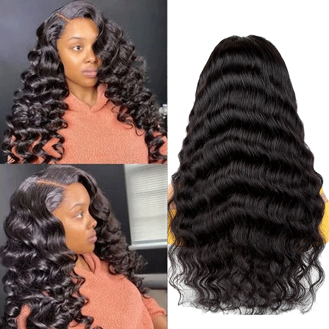 HD /Transparent Single Donor Raw Hair 4x4 Loose Wave Closure Wigs 10-30inch Berrys Fashion Hair