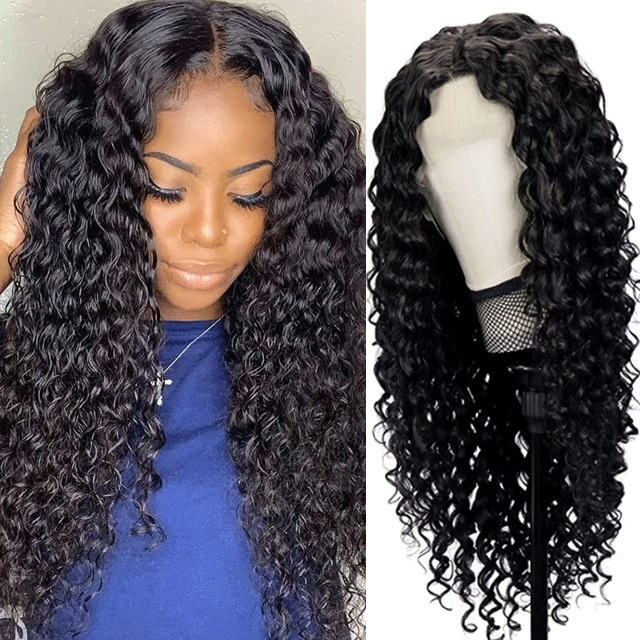 HD /Transparent Single Donor Raw Hair 4x4 Water Wave Closure Wigs 10-30inch Berrys Fashion Hair