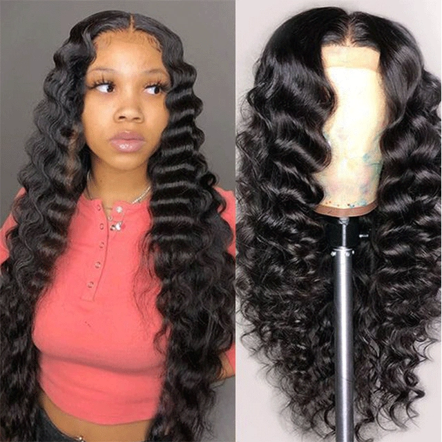 HD /Transparent Single Donor Raw Hair 4x4 Loose Wave Closure Wigs 10-30inch Berrys Fashion Hair