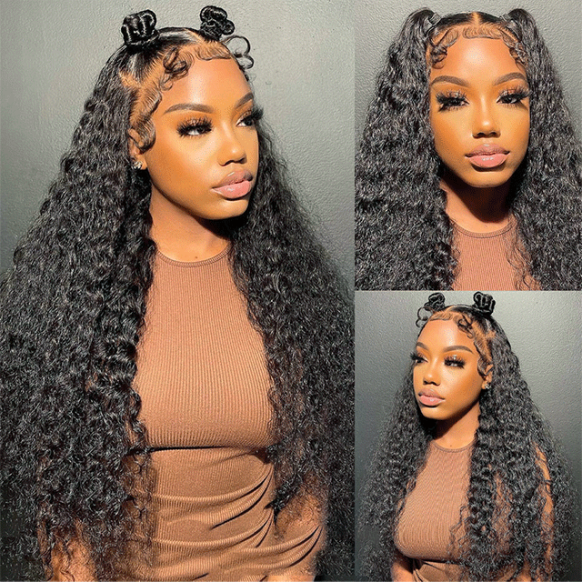 HD /Transparent Single Donor Raw Hair 4x4 Deep Wave Wave Closure Wigs 10-30inch Berrys Fashion Hair