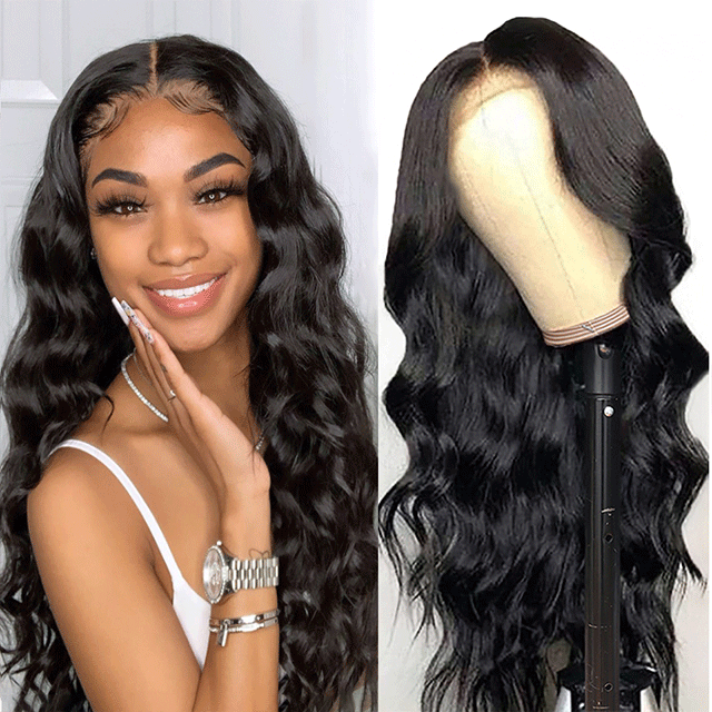 HD /Transparent Single Donor Raw Hair 4x4 Body Wave Closure Wigs 10-30inch Berrys Fashion Hair