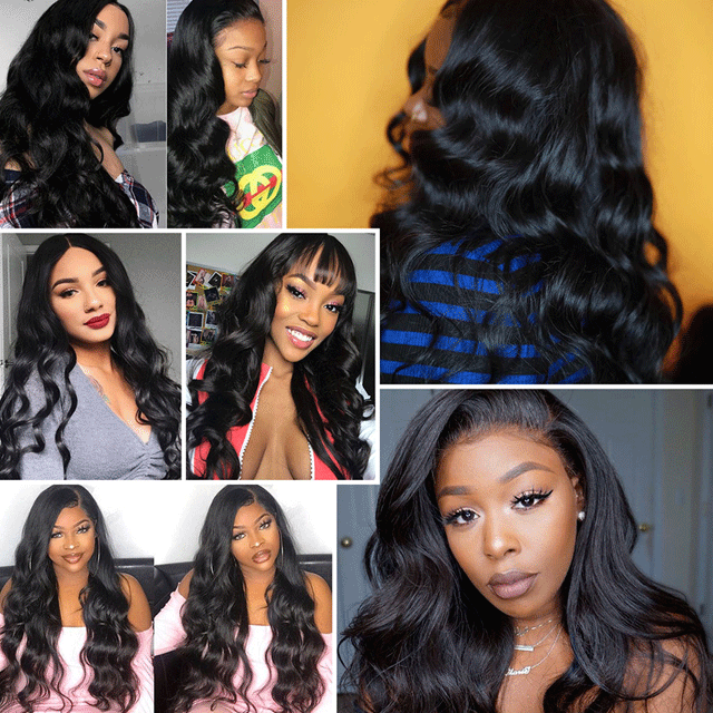 HD /Transparent Single Donor Raw Hair 4x4 Body Wave Closure Wigs 10-30inch Berrys Fashion Hair