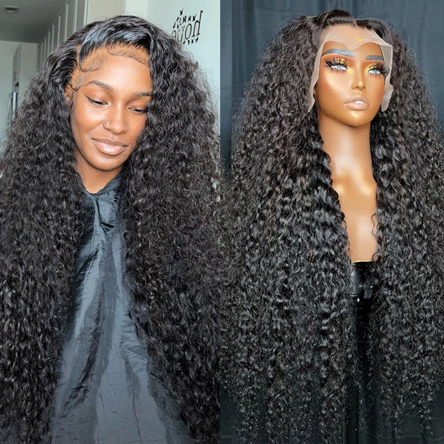 HD /Transparent Single Donor Raw Hair 4x4 Kinky Curly Closure Wigs 10-30inch Berrys Fashion Hair