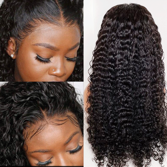 HD /Transparent Single Donor Raw Hair 4x4 Deep Wave Wave Closure Wigs 10-30inch Berrys Fashion Hair