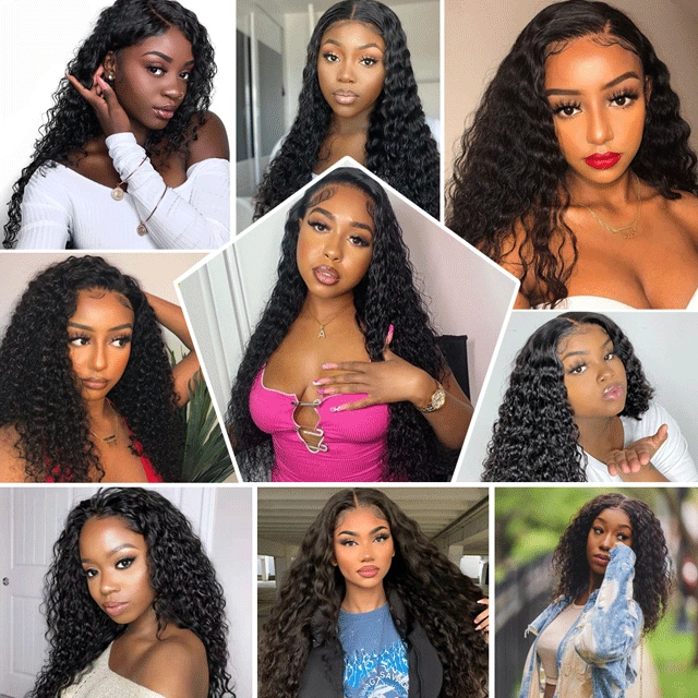 HD /Transparent Single Donor Raw Hair 4x4 Deep Wave Wave Closure Wigs 10-30inch Berrys Fashion Hair