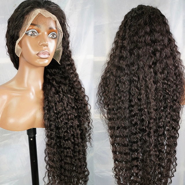 HD /Transparent Single Donor Raw Hair 4x4 Water Wave Closure Wigs 10-30inch Berrys Fashion Hair