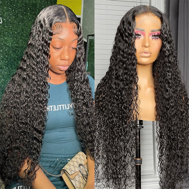 HD /Transparent Single Donor Raw Hair 4x4 Deep Wave Wave Closure Wigs 10-30inch Berrys Fashion Hair