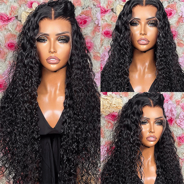 HD /Transparent Single Donor Raw Hair 13x4 Kinky Curly Frontal Wigs 10-30inch Berrys Fashion Hair