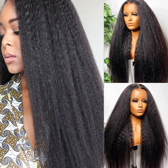 HD /Transparent Single Donor Raw Hair 13x4 Kinky Straight Frontal Wigs 10-30inch Berrys Fashion Hair