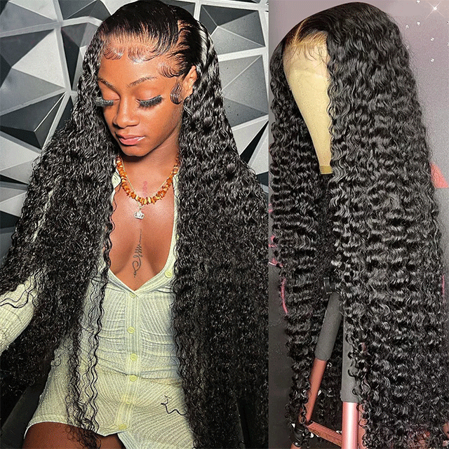 HD /Transparent Single Donor Raw Hair 13x6 Deep Wave Frontal Wigs 10-30inch Berrys Fashion Hair