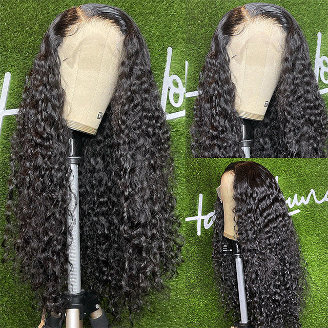 HD /Transparent Single Donor Raw Hair 5x5 Kinky Straight Closure Wigs 10-30inch Berrys Fashion Hair