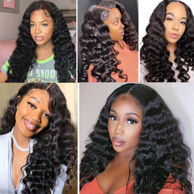 HD /Transparent Single Donor Raw Hair 5x5 Loose Wave Closure Wigs 10-30inch Berrys Fashion Hair