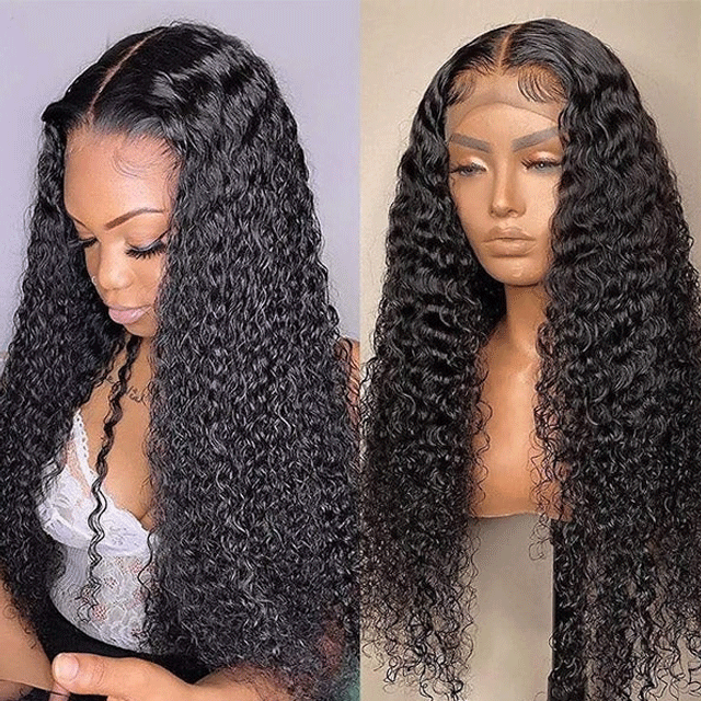 Human Hair 13x6 Wigs To Women Kinky Culry 150% Density Human Hair No Smell Lace Front For Natural Black