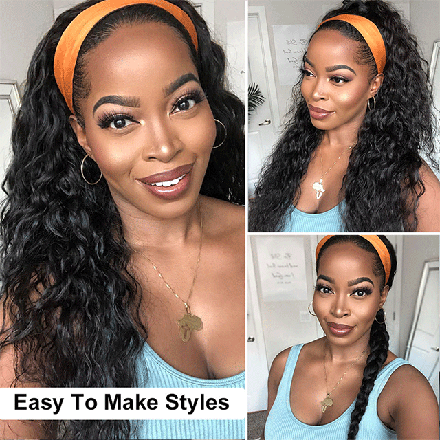 Berrys Fashion New Arrival Headband wig Brazilian Loose Wave 100% Human hair 10-30 Natural Hairline