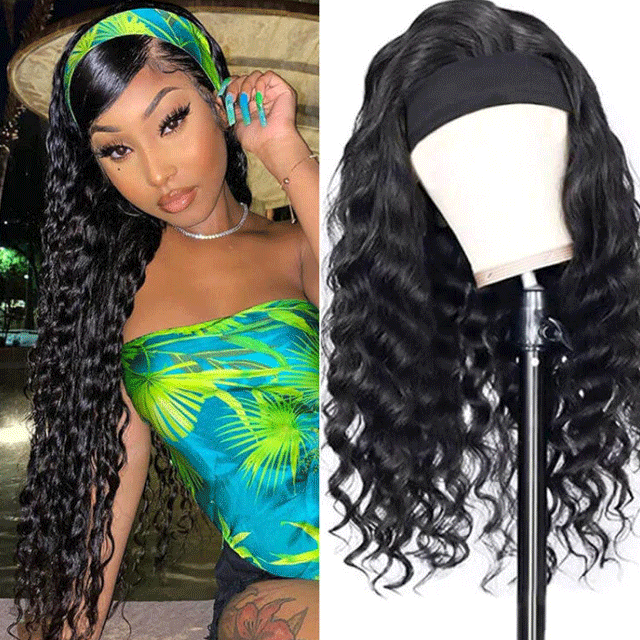 Berrys Fashion New Arrival Headband wig Brazilian Loose Wave 100% Human hair 10-30 Natural Hairline