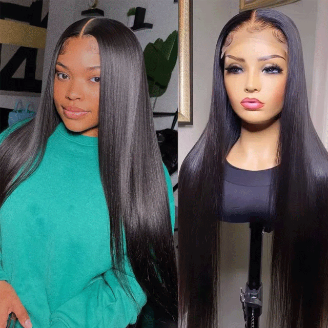 Virgin Hair Wigs Straight 5x5 Lace Closure Frontal Human Hair Wigs 150% Density For Women Hair Lace Front Wigs With Baby Hair